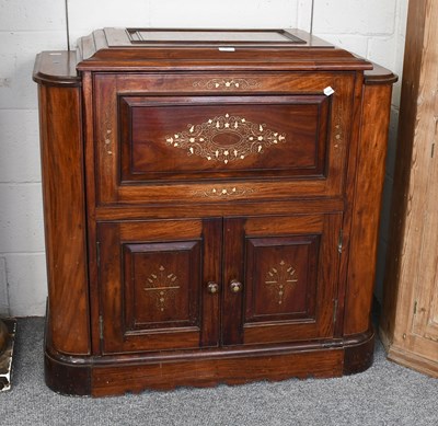 Lot 1461 - An Indian Brass Inlaid Hardwood Cocktail...
