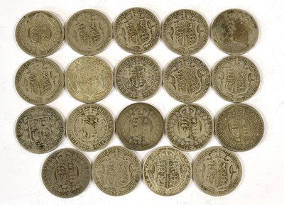 Lot 235 - Assorted UK Halfcrowns, 19 in total all...