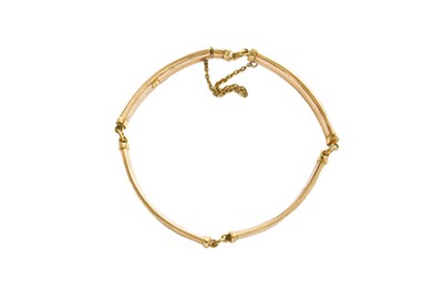 Lot 434 - A Fancy Link Bracelet, four curved plain...