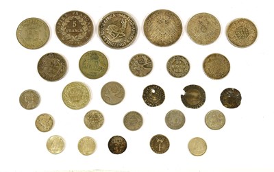 Lot 269 - Assorted World Silver Coins, 27 in total...