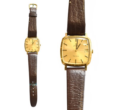 Lot 382 - A Plated Omega Automatic Geneve Wristwatch