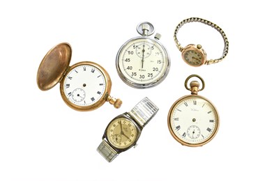 Lot 384 - A Lady's 9 Carat Gold Wristwatch, A Silver...
