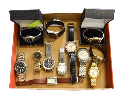 Lot 392 - Three Bulova Quartz Wristwatches, Two Accurist...