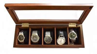 Lot 394 - Three Seiko Wristwatches and Two Quartz Skagen...