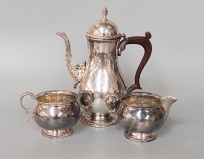 Lot 74 - A Three-Piece Elizabeth II Silver...
