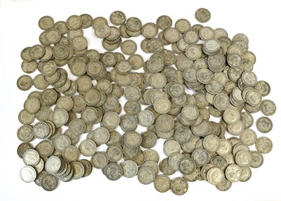 Lot 245 - Mixed British Pre-1947 Shillings, 50% silver,...
