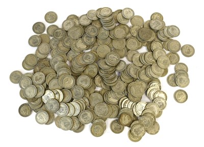 Lot 243 - Mixed British Pre-1947 Shillings, 50% silver,...
