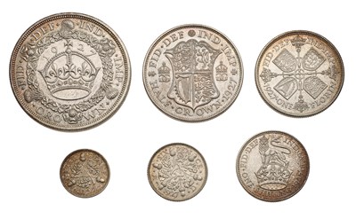 Lot 201 - George V, ' New Type' Proof Set 1927; 6 coin...