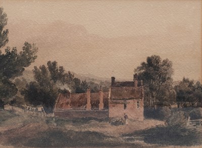 Lot 1014 - Peter de Wint (1784-1849) Figures outside a...