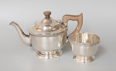 Lot 66 - A George VI Silver Teapot and Sugar-Bowl, by...