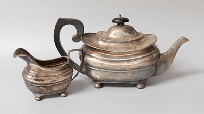 Lot 11 - A George V Silver Teapot and Cream-Jug, by S....