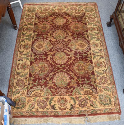 Lot 1110 - A Pair of Indian Rugs, each with a deep...