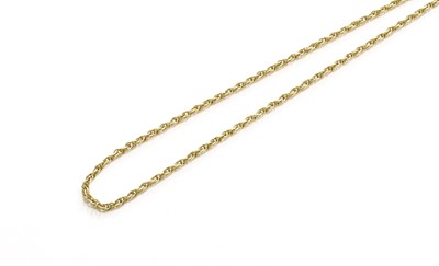 Lot 435 - A 9 Carat Gold Rope Twist Chain, length 61cm