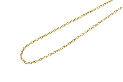 Lot 396 - A Cable Link Chain, clasp stamped ‘9CT’,...