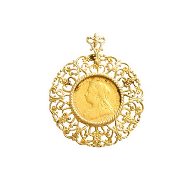 Lot 439 - A Sovereign Pendant, dated 1900, in an...