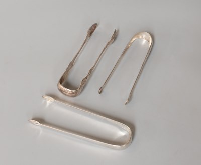Lot 83 - A Pair of George III Irish Silver Sugar-Tongs,...