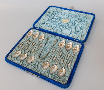 Lot 126 - A Cased Set of Twelve Victorian Silver...