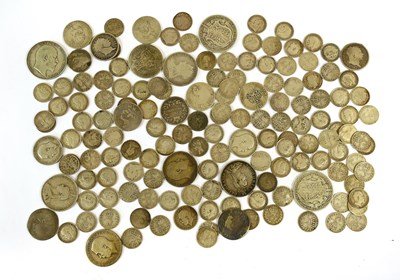 Lot 239 - Mixed British Pre-1920 Silver Coins, sterling...