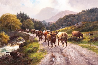 Lot 397 - H R Hall (19th/20th Century) "Highland Rovers"...