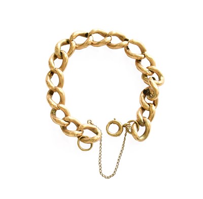 Lot 443 - A Curb Link Bracelet, length 18cm