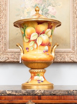 Lot 362 - A Caverswall Fruit Painted Porcelain Campana...