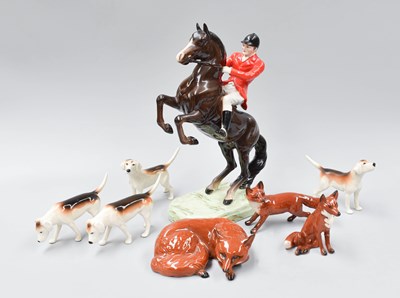 Lot 307 - Beswick Rearing Huntsman, Model No. 868, Four...