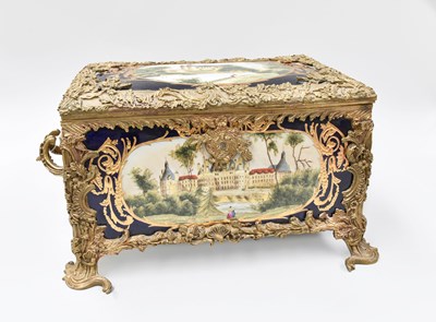Lot 311 - A Sevres Style Gilt Metal Mounted Porcelain...