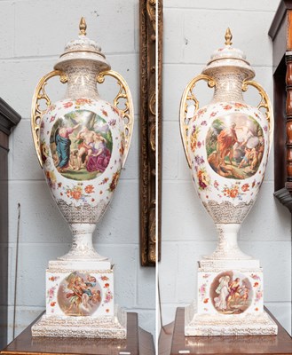 Lot 364 - An Imposing Pair of German Porcelain...