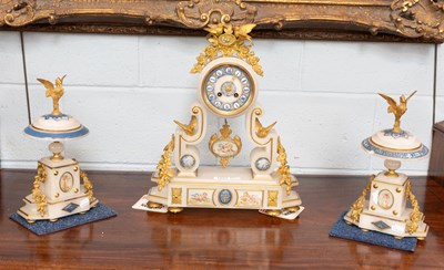 Lot 1273 - A French Onyx Gilt Metal Mounted Striking...