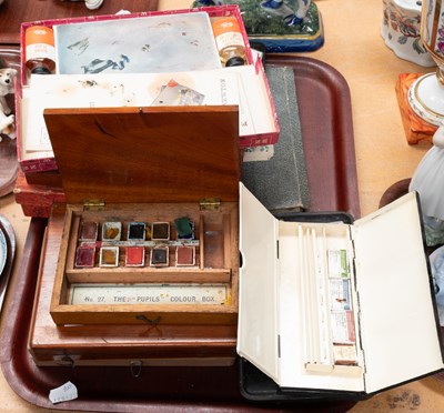 Lot 305 - A Reeves' & Sons Mahongany Water Colour Box,...