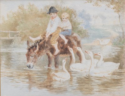Lot 1010 - Helena Maguire (1860-1909) "Trespassers"...