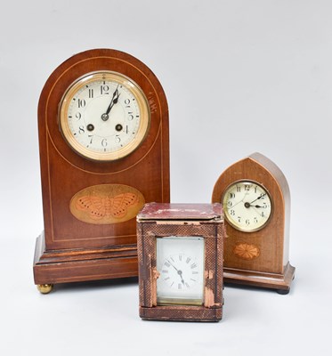 Lot 325 - A Mahogany Inlaid Striking Mantel Clock, circa...