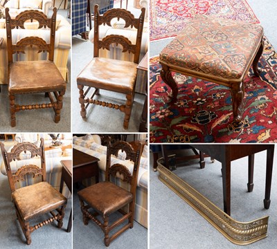 Lot 1198 - A Set of Four Oak Dining Chairs in 18th...