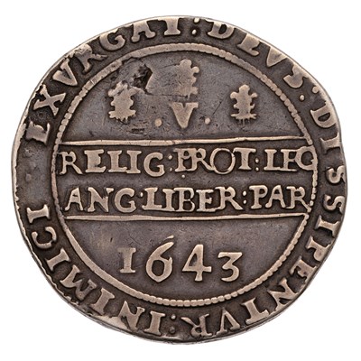 Lot 66 - Charles I, Crown 1643, Declaration type,...