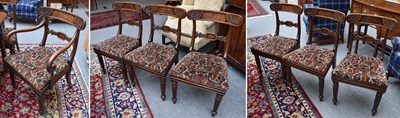 Lot 1192 - A Set of Eight 19th Century Mahogany Dining...