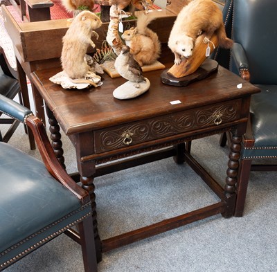 Lot 1176 - An 18th Century Carved Oak Side Table, 80cm by...