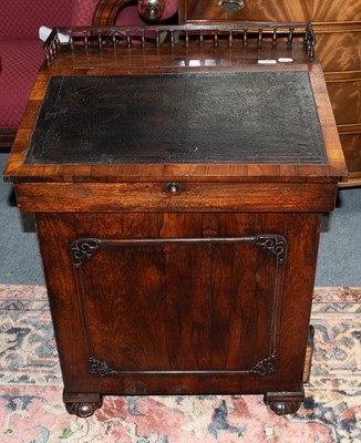 Lot 1350 - A Victorian Rosewood Davenport, 61cm by 51cm...