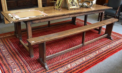 Lot 1181 - Large 18th Century Oak Farmhouse Refectory...