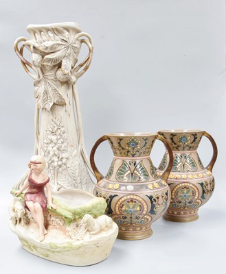 Lot 329 - A Pair of Sarreguemines Secessionist Twin...