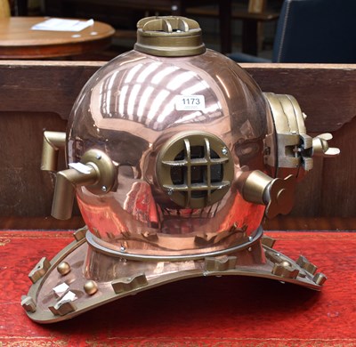 Lot 1173 - Reproduction Copper Diver's Helmet