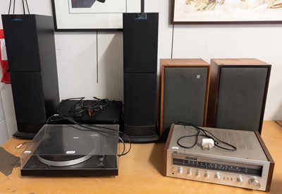 Lot 1233 - Various Hi-FI Equipment: Pair KEF Uni-Q30...