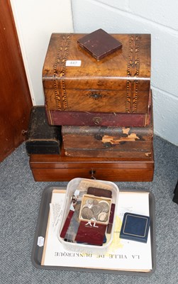 Lot 447 - 19th Century Boxes, including a jewellery box...