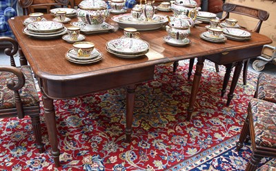 Lot 1193 - A Late George III Mahogany D-End Dining Table,...