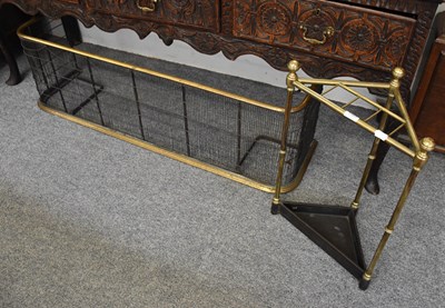 Lot 1160 - A 19th Century Brass Low Nursery Fender, 126cm...