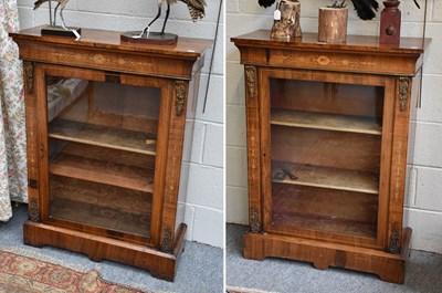 Lot 1168 - A Pair of 19th Century Inlaid Rosewood Pier...