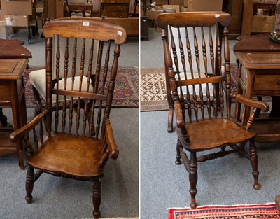 Lot 1182 - A Near Pair of 19th Century Oak and Elm...