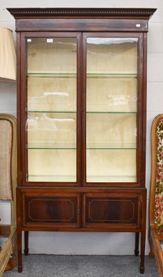 Lot 1215 - An Edwardian Inlaid Mahogany Display Cabinet,...