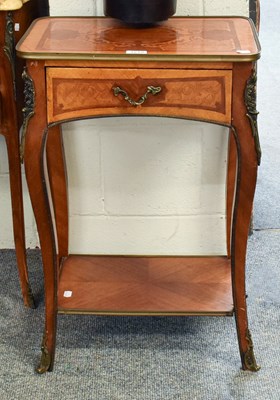 Lot 1219 - A French Reproduction Inlaid and Gilt Metal...