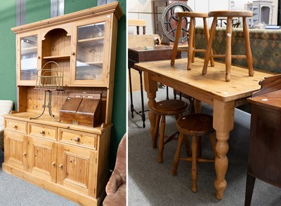 Lot 1222 - Late 20th Century Pine Furniture, comprising:...