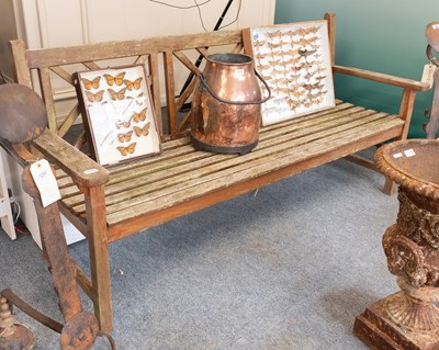 Lot 1253 - A Slatted Wooden Garden Bench, 187cm